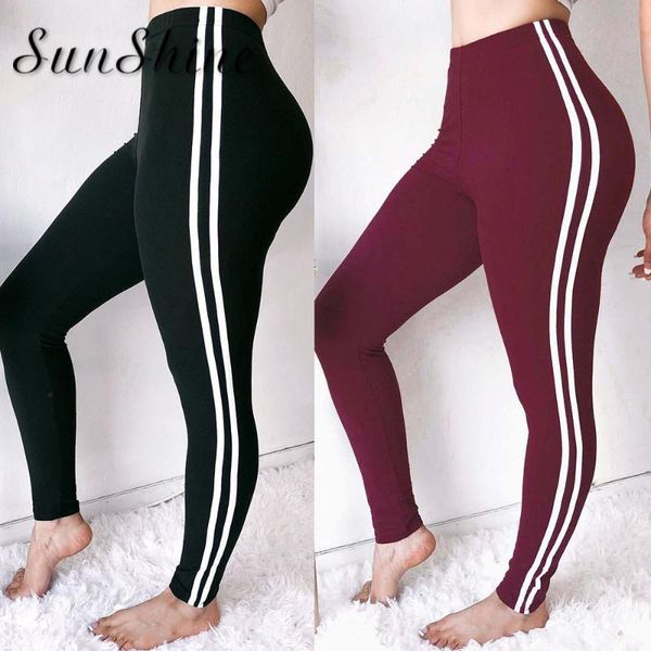 keep slim womens fitness leggings mid waist striped trousers push up seamless pants ladies casual drawstring stretchy leggins, White;red
keep slim womens fitness leggings mid waist striped trousers push up seamless pants ladies casual drawstring stretchy leggins, White;red