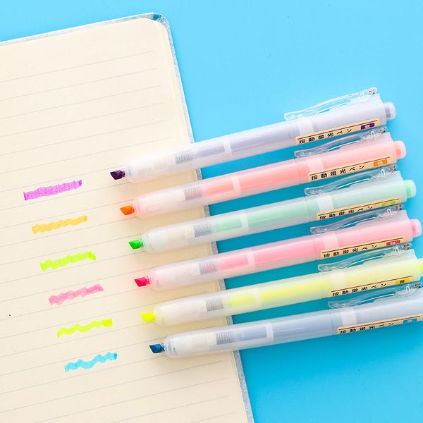 coloffice 1pc cute simple press fluorescent pen colorful candy color highlighters markers students stationery office supplies, Black;red
coloffice 1pc cute simple press fluorescent pen colorful candy color highlighters markers students stationery office supplies, Black;red