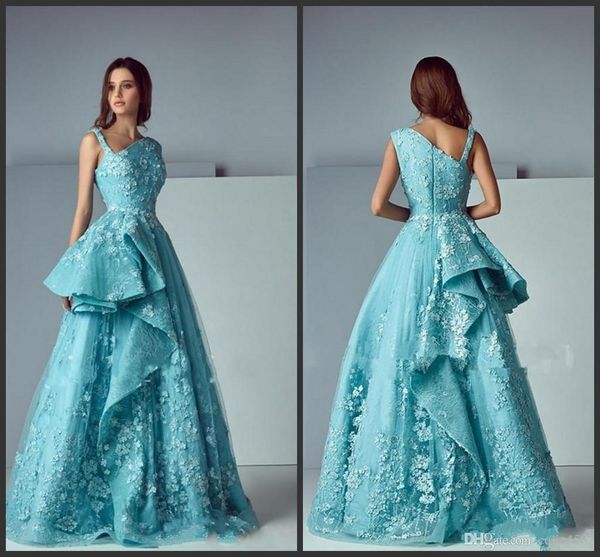 2019 new modest turquoise peplum ruffles skirt dubai arabic occasion prom dress gown saiid kobeisy 3d lace floral evening formal dresses, Black;red
2019 new modest turquoise peplum ruffles skirt dubai arabic occasion prom dress gown saiid kobeisy 3d lace floral evening formal dresses, Black;red