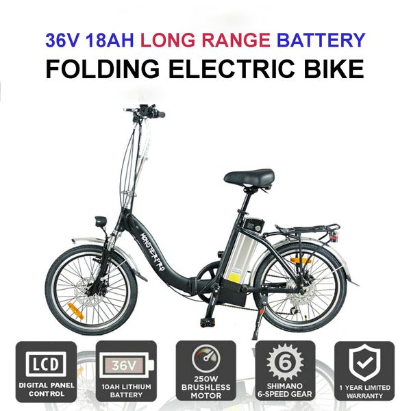 

Электрический велосипед премиум складной электровелосипед 250Вт 20" 36В 18АЧ 25 км/ч и электровелосипедов