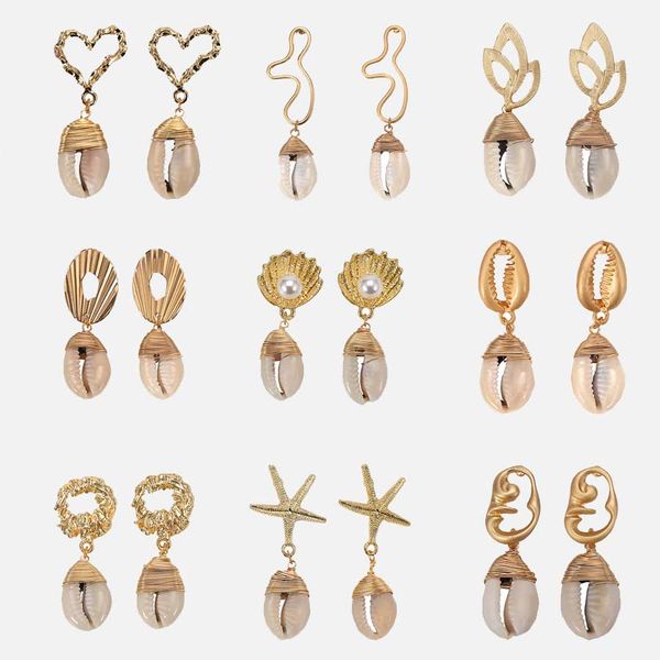 dvacaman wholesale 4 pcs shell earrings sets for women bohemian gold color metal drop earrings dropshipping 2019 party, Silver
dvacaman wholesale 4 pcs shell earrings sets for women bohemian gold color metal drop earrings dropshipping 2019 party, Silver