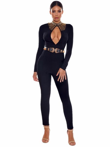 2018 new arrival women black elegant sequined jumpsuit rompers celebrity bodycon celebrity party bandage jumpsuits wholesale, Black;white
2018 new arrival women black elegant sequined jumpsuit rompers celebrity bodycon celebrity party bandage jumpsuits wholesale, Black;white