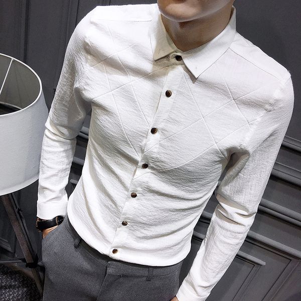 2019 brand clothing fashion men autumn cotton linen long sleeve shirts/male slim fit lapel casual shirts s-xxxl, White;black
2019 brand clothing fashion men autumn cotton linen long sleeve shirts/male slim fit lapel casual shirts s-xxxl, White;black