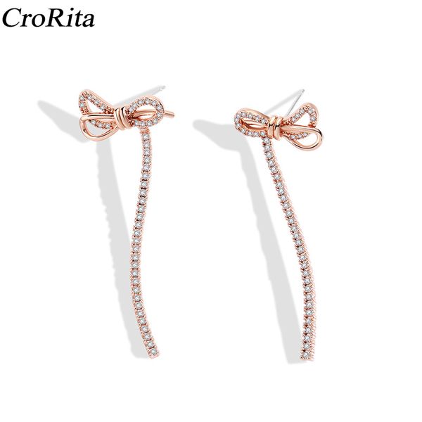 crorita female bow earrings long tassel korean simple inlay zircon ear drop 925 silver needle shoulder one word jewelry
crorita female bow earrings long tassel korean simple inlay zircon ear drop 925 silver needle shoulder one word jewelry