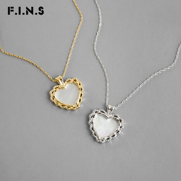 f.i.n.s korean fashion s925 sterling silver necklace shell love heart necklaces pendants costume female silver fine jewelry
f.i.n.s korean fashion s925 sterling silver necklace shell love heart necklaces pendants costume female silver fine jewelry