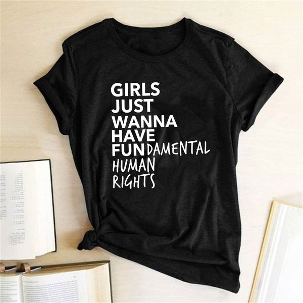 feminist feminism t shirt girls just wanna have fundamental human rights letter print t shirt women short sleeve summer tee, White
feminist feminism t shirt girls just wanna have fundamental human rights letter print t shirt women short sleeve summer tee, White