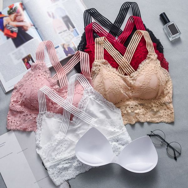 women bras lace jacquard bra cross shoulder strap wrapped tube anti-exposure solid color underwear 2020, Red;black
women bras lace jacquard bra cross shoulder strap wrapped tube anti-exposure solid color underwear 2020, Red;black