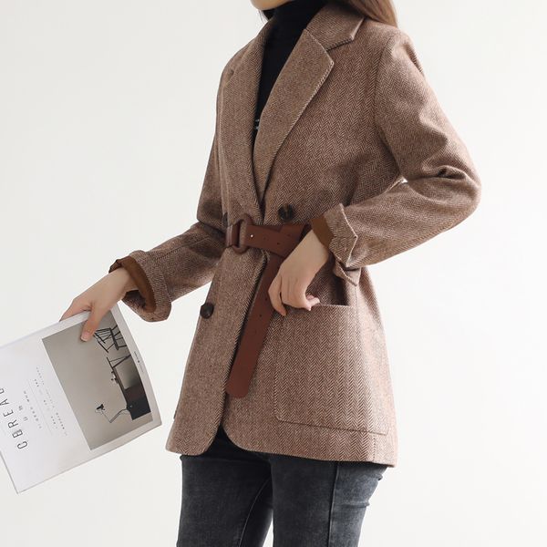 womens blazers wool woolen small suit jacket women's new winter korean-style retro thick lace-up suit, White;black
womens blazers wool woolen small suit jacket women's new winter korean-style retro thick lace-up suit, White;black