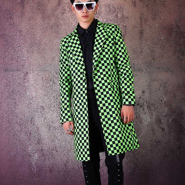 custom made men casual slim fit plaid suit jacket male streetwear hip hop stage dj show long blazers coat outerwear, White;black
custom made men casual slim fit plaid suit jacket male streetwear hip hop stage dj show long blazers coat outerwear, White;black