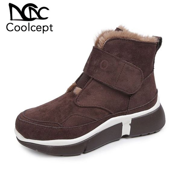 coolcept women ankle boots simple fashion platform shoes women warm plush fur comfort flat casual footwear size 35-40, Black
coolcept women ankle boots simple fashion platform shoes women warm plush fur comfort flat casual footwear size 35-40, Black