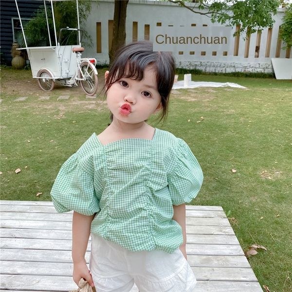 2020 xiaoqing new style girls green square french square collar bubble sleeve short sleeve doll doll shirt, White;black
2020 xiaoqing new style girls green square french square collar bubble sleeve short sleeve doll doll shirt, White;black