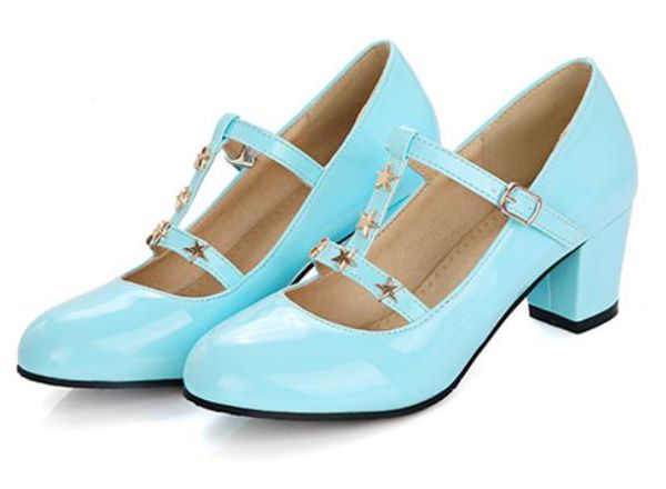 2019 women's shoes in spring and autumn with new style middle heel coarse heel round head, Black
2019 women's shoes in spring and autumn with new style middle heel coarse heel round head, Black