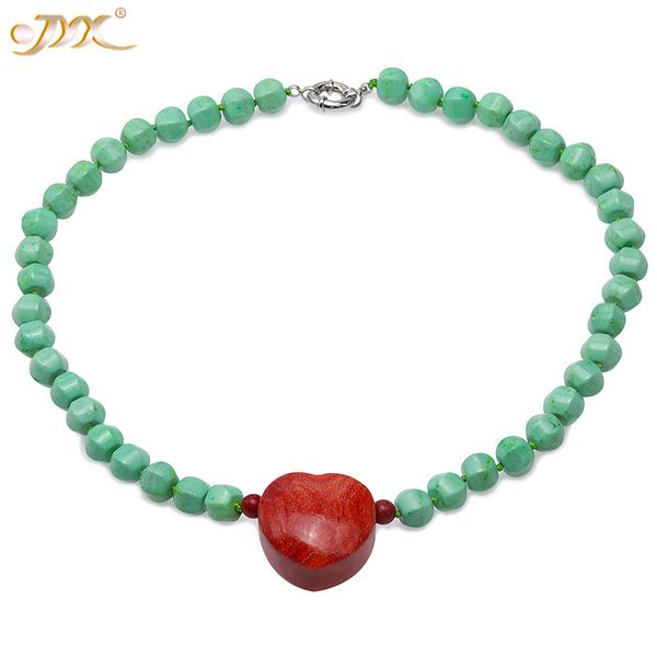 jyx bohimia style turquoise necklace 9.5*11mm sky green round turquoise beads dotted red coral pendant necklace 21, Silver
jyx bohimia style turquoise necklace 9.5*11mm sky green round turquoise beads dotted red coral pendant necklace 21, Silver