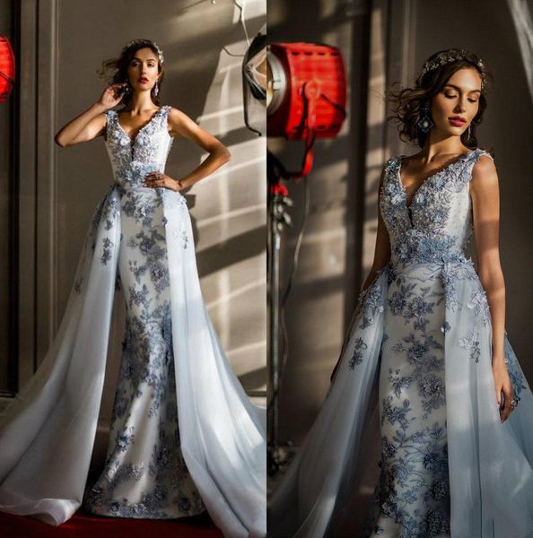 2019 vintage mermaid prom dresses with overskirt lace appliques formal evening gowns custom made robes de soirée, Black
2019 vintage mermaid prom dresses with overskirt lace appliques formal evening gowns custom made robes de soirée, Black
