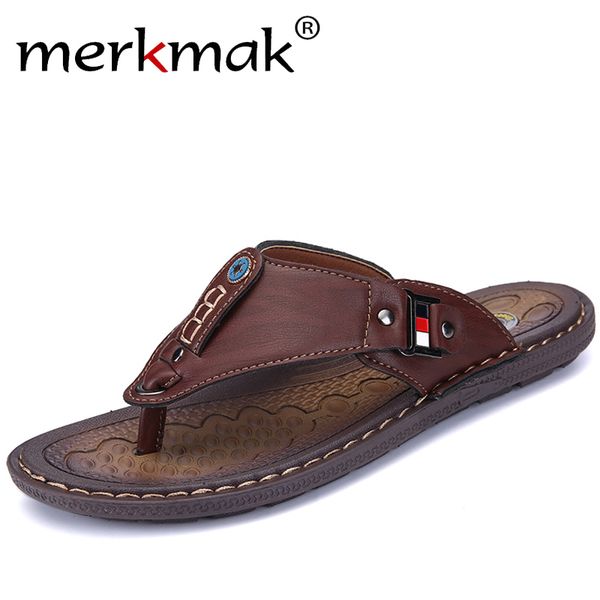merkmak new brand men slippers summer beach shoes men flip flops casual sandal leather slip-on breathable sandalias y200706, Black
merkmak new brand men slippers summer beach shoes men flip flops casual sandal leather slip-on breathable sandalias y200706, Black