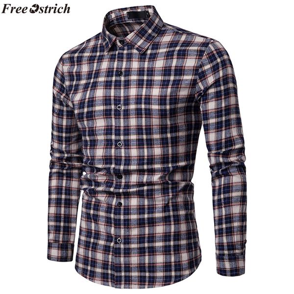 ostrich men casual plaid print long sleeve shirt lapel programmer slim business shirt fashion apparel comfort plus size, White;black
ostrich men casual plaid print long sleeve shirt lapel programmer slim business shirt fashion apparel comfort plus size, White;black