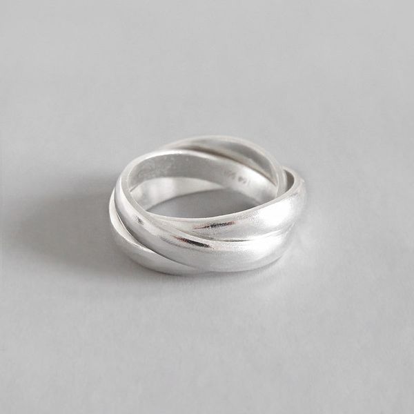 999 sterling silver rings jewelry three-layer 4mm matte curved circle wedding bands rings silver color, Golden;silver
999 sterling silver rings jewelry three-layer 4mm matte curved circle wedding bands rings silver color, Golden;silver