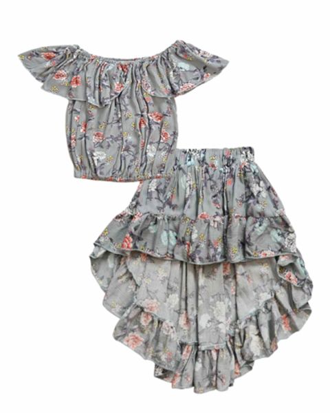 2pcs set toddler floral outfit kid baby girl ruffle floral princess party summer children skirts set outfit clothes, White
2pcs set toddler floral outfit kid baby girl ruffle floral princess party summer children skirts set outfit clothes, White