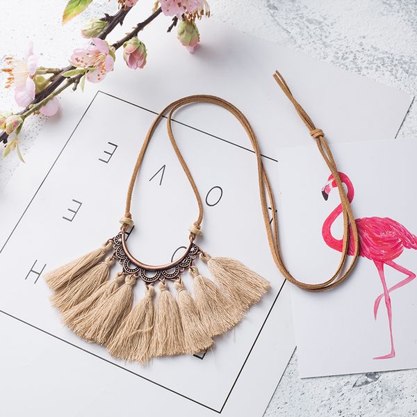 vintage statement long leather rope chain boho ethnic tassel pendant necklace choker women sweater chain clothing accessories, Silver
vintage statement long leather rope chain boho ethnic tassel pendant necklace choker women sweater chain clothing accessories, Silver