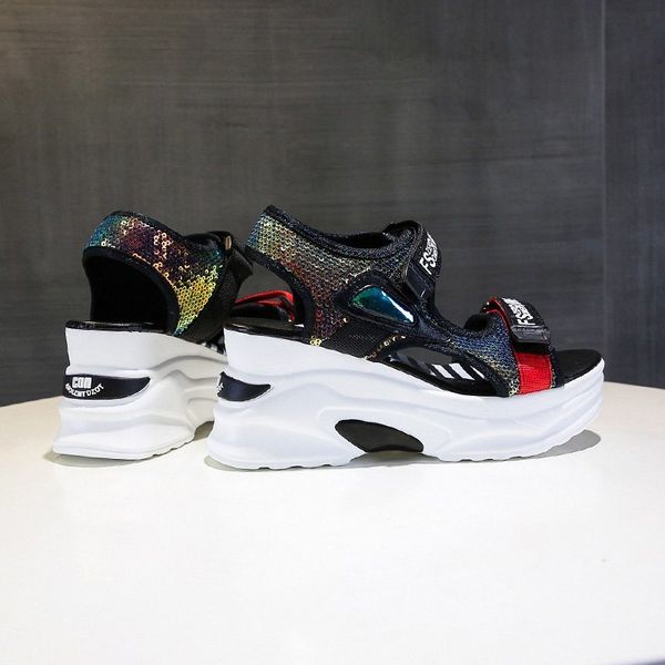 designer platform sandals women summer shoes woman wedges shoes for women open toe beach zapatos de mujer 2020, Black
designer platform sandals women summer shoes woman wedges shoes for women open toe beach zapatos de mujer 2020, Black