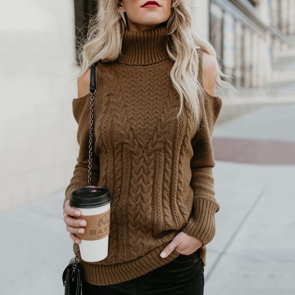 2020 new solid color sweater long-sleeved turtleneck strapless sweater female pullover turtleneck solid color, White;black
2020 new solid color sweater long-sleeved turtleneck strapless sweater female pullover turtleneck solid color, White;black