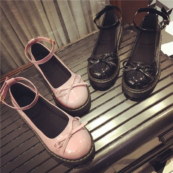 sweet cute women's shoes harajuku style flat head round head small shoes bow women's england, Black
sweet cute women's shoes harajuku style flat head round head small shoes bow women's england, Black