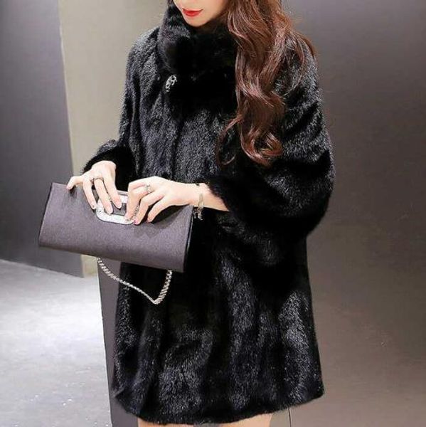 2019 autumn winter women's faux fur jacket artificial fur overcoat furry coat plus size chaqueta mujer fake outwear z393, Black
2019 autumn winter women's faux fur jacket artificial fur overcoat furry coat plus size chaqueta mujer fake outwear z393, Black