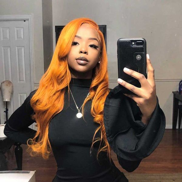 orange colored body wave 13x6 deep part lace front human hair wig preplucked brazilian remy 370 full frontal wig for black women, Black;brown
orange colored body wave 13x6 deep part lace front human hair wig preplucked brazilian remy 370 full frontal wig for black women, Black;brown