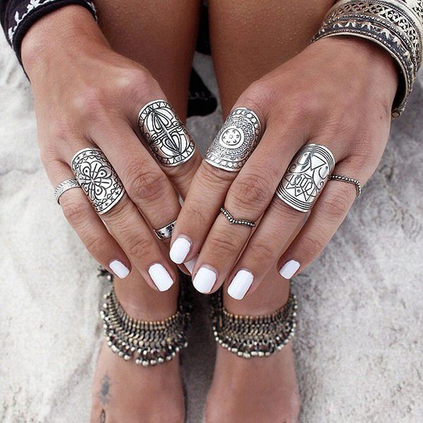 docona 4pcs sliver plated vintage rings set beach rings ethnic totem carving boho style rings for women charm jewelry, Golden;silver
docona 4pcs sliver plated vintage rings set beach rings ethnic totem carving boho style rings for women charm jewelry, Golden;silver