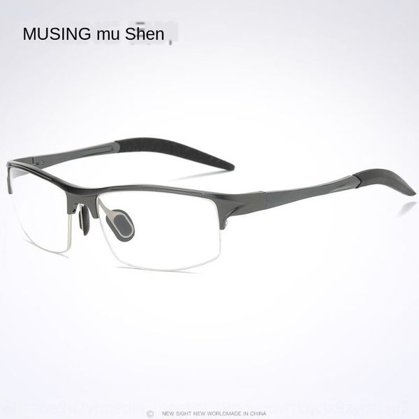 men's frame sports plain aluminum magnesium half-frame with myopia glasses glasses myopia 8177, Silver
men's frame sports plain aluminum magnesium half-frame with myopia glasses glasses myopia 8177, Silver