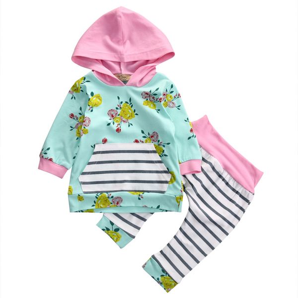 toddler baby girl 2pcs clothes set outfit flower print hoodies with pocket striped long pants, White
toddler baby girl 2pcs clothes set outfit flower print hoodies with pocket striped long pants, White