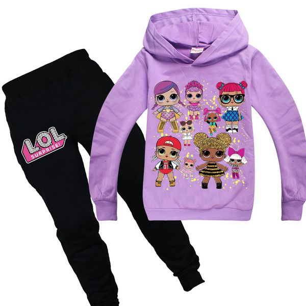 girls spring/autumn casual set children's fashion doll print pink long sleeve hoodie sports pants tracksuit kids/baby purple suits, White
girls spring/autumn casual set children's fashion doll print pink long sleeve hoodie sports pants tracksuit kids/baby purple suits, White