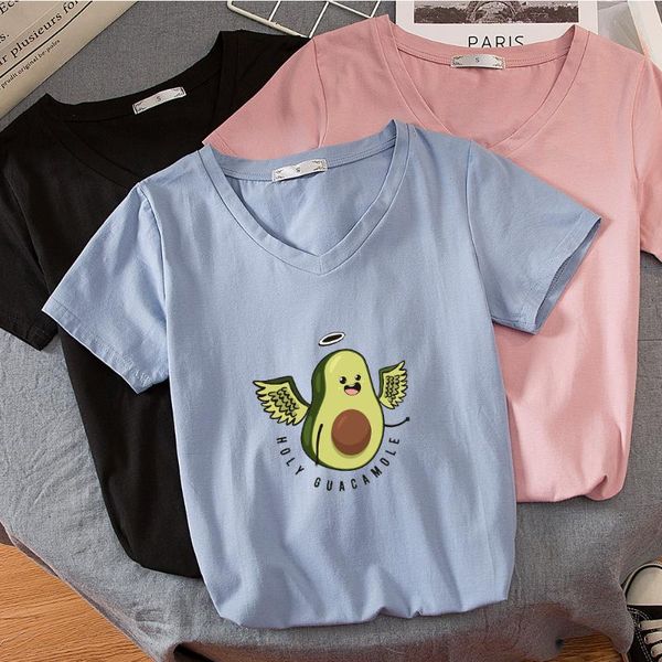 women's t-shirt avocado kawaii harajuku short sleeve t shirts women ullzang funny cartoon cute tshirt fashion korean tees female, White
women's t-shirt avocado kawaii harajuku short sleeve t shirts women ullzang funny cartoon cute tshirt fashion korean tees female, White
