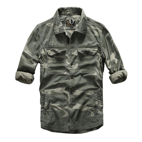 brand spring autumn casual cotton long-sleeved shirt men's camouflage shirt multi-pocket washed tooling, White;black 
brand spring autumn casual cotton long-sleeved shirt men's camouflage shirt multi-pocket washed tooling, White;black