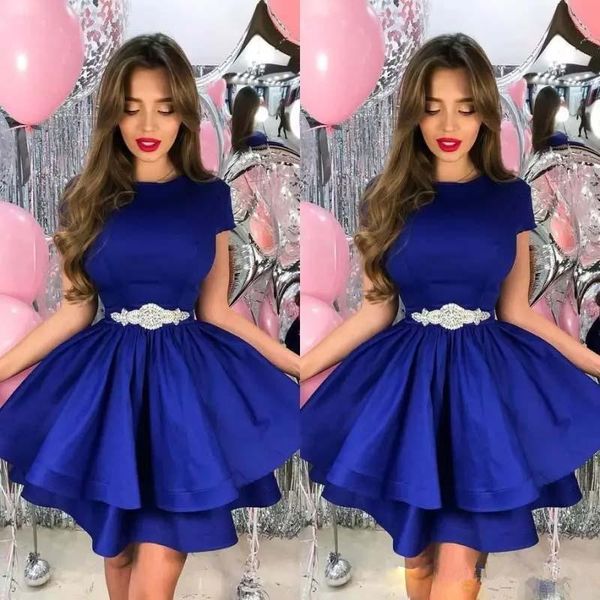 2019 new royal blue ball gown homecoming dresses vestido short sweet 16 dresses robes de cocktail dresses prom gowns, Blue;pink
2019 new royal blue ball gown homecoming dresses vestido short sweet 16 dresses robes de cocktail dresses prom gowns, Blue;pink