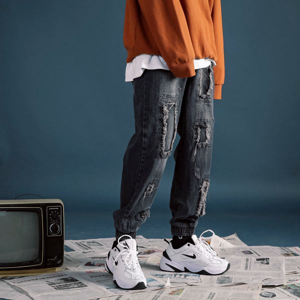 men's jeans autumn men fashion stretch slim casual streetwear hip hop denim trousers male personality patch cowboy pants man, Blue
men's jeans autumn men fashion stretch slim casual streetwear hip hop denim trousers male personality patch cowboy pants man, Blue