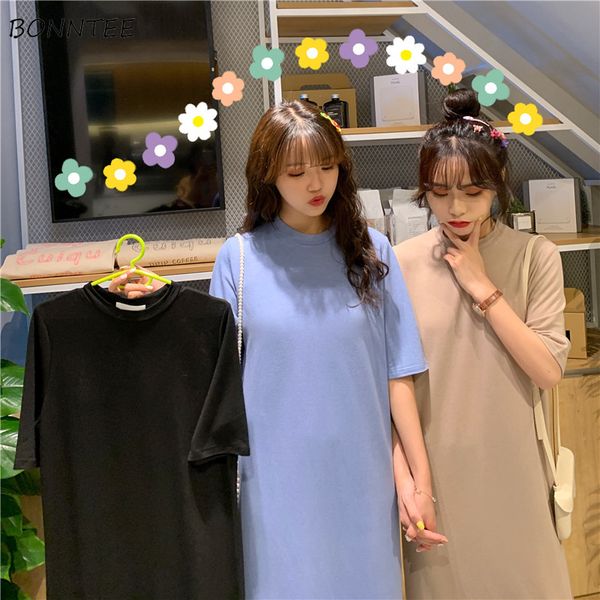 dress women solid long tee maxi summer loose chic korean style casual popular student harajuku daily girl female simple dresses, Black;gray
dress women solid long tee maxi summer loose chic korean style casual popular student harajuku daily girl female simple dresses, Black;gray