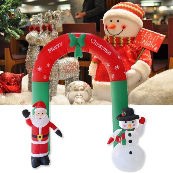 8 foot tall lighted christmas inflatable santa and snowman archway with bow led e65b
8 foot tall lighted christmas inflatable santa and snowman archway with bow led e65b