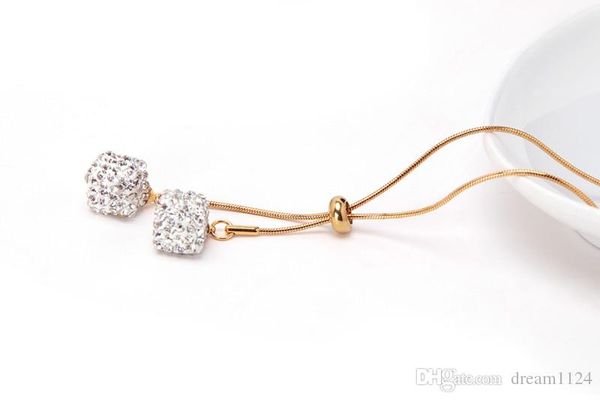 new arrival crystal rhinestone pendant necklace gold color square long chain sweater necklace for women jewelry, Silver
new arrival crystal rhinestone pendant necklace gold color square long chain sweater necklace for women jewelry, Silver