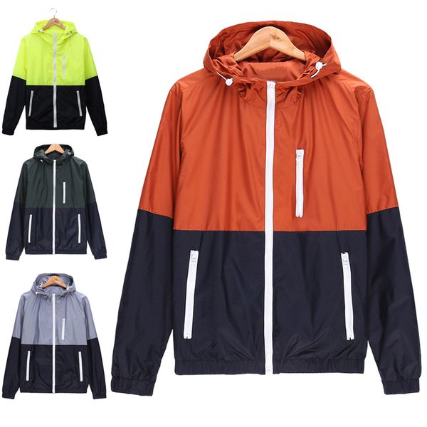 men thin jackets spring autumn quick dry color matching sun protection hooded coat thj99, Black;red
men thin jackets spring autumn quick dry color matching sun protection hooded coat thj99, Black;red
