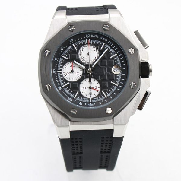 new men's sports watches 44 mm black dial rubber strap automatic mens quartz wristwatch ing, Slivery;brown
new men's sports watches 44 mm black dial rubber strap automatic mens quartz wristwatch ing, Slivery;brown