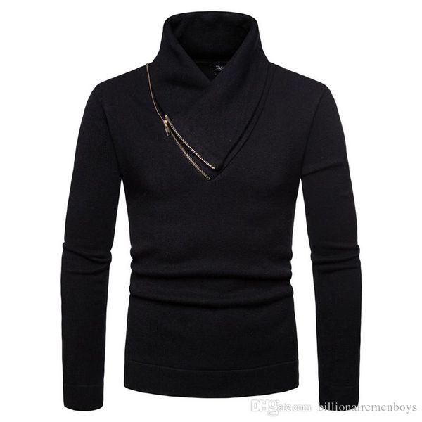 panelled mens designer sweaters fashion slim thick irregular collar zipper panelled mens sweaters casual males clothing, White;black
panelled mens designer sweaters fashion slim thick irregular collar zipper panelled mens sweaters casual males clothing, White;black