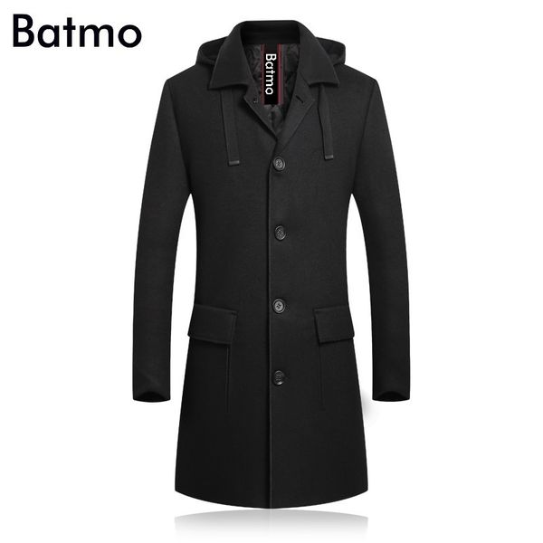 batmo 2019 new arrival winter wool thicked hooded trench coat men,men's winter hat detachable jackets 8029, Black
batmo 2019 new arrival winter wool thicked hooded trench coat men,men's winter hat detachable jackets 8029, Black