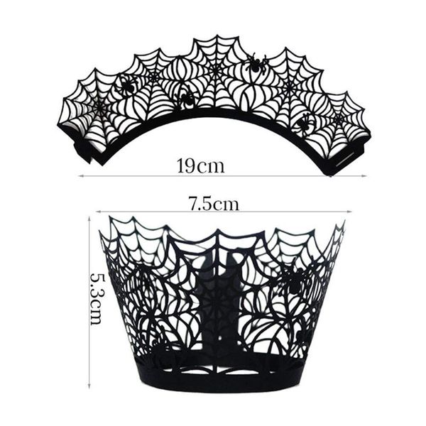 12pcs halloween hollow cake paper cup horror cake paper cup spider web pumpkin castle pattern black
12pcs halloween hollow cake paper cup horror cake paper cup spider web pumpkin castle pattern black