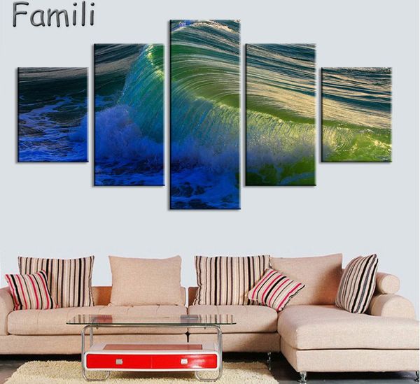 Modern Sea Wave Canvas Painting Print Wall Art Picture 5Pieces Oil Paintings on Canvas for Living Room Home Decorative Art No Frame
Modern Sea Wave Canvas Painting Print Wall Art Picture 5Pieces Oil Paintings on Canvas for Living Room Home Decorative Art No Frame