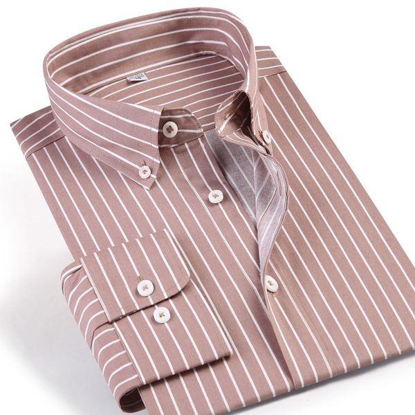 97% cotton men's striped dress shirt button-down neck business fashion long sleeve comfortable smart casual shirt, White;black
97% cotton men's striped dress shirt button-down neck business fashion long sleeve comfortable smart casual shirt, White;black