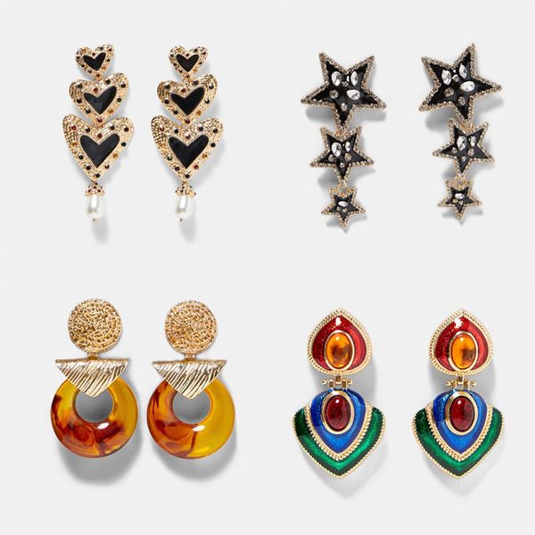 lady za charm multicolored drop dangle earrings for women bohemian wedding party jewelry bohemian christmas gifts, Golden;silver
lady za charm multicolored drop dangle earrings for women bohemian wedding party jewelry bohemian christmas gifts, Golden;silver