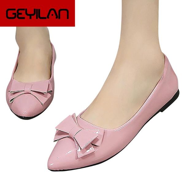 women patent leather shoescute bowknot single shoe slip on shoes ladies work flat shoes women spring and autumn, Black
women patent leather shoescute bowknot single shoe slip on shoes ladies work flat shoes women spring and autumn, Black