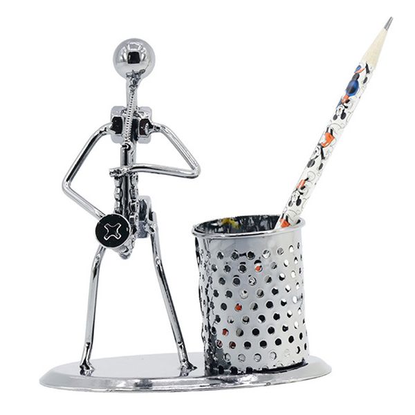 metal musician saxophone player with metal pen holder home and office decor unique gift
metal musician saxophone player with metal pen holder home and office decor unique gift