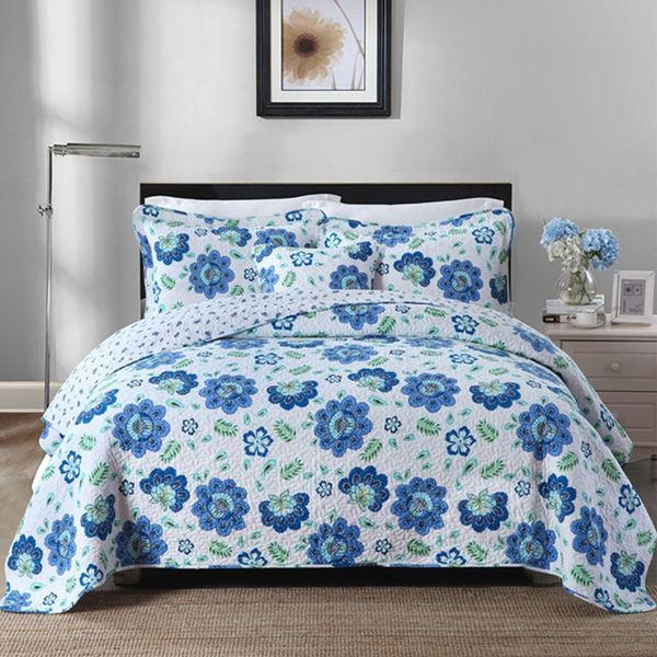 100%cotton 3pcs blue floral patchwork quilt colcha full/ size european cotton clip bed cover bedspread
100%cotton 3pcs blue floral patchwork quilt colcha full/ size european cotton clip bed cover bedspread